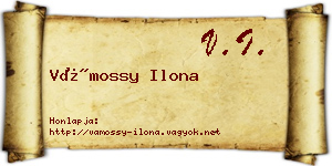 Vámossy Ilona névjegykártya